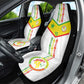 Custom Senegal Football Car Seat Cover Tricolor African Stripes Motif Sporty Style - African Pride