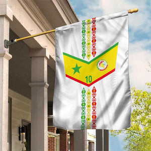 Custom Senegal Football Garden Flag Tricolor African Stripes Motif Sporty Style - African Pride