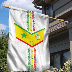 Custom Senegal Football Garden Flag Tricolor African Stripes Motif Sporty Style - African Pride