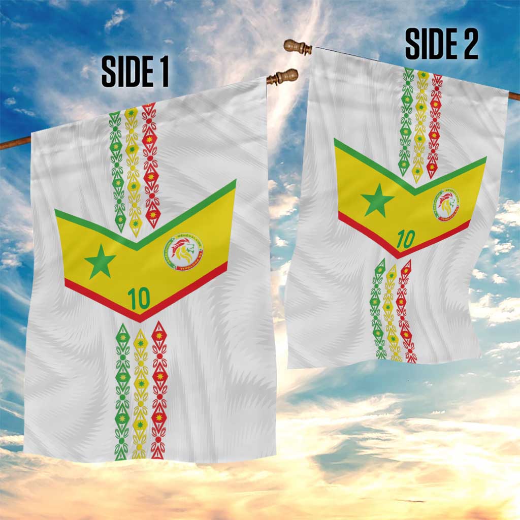 Custom Senegal Football Garden Flag Tricolor African Stripes Motif Sporty Style - African Pride