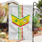 Custom Senegal Football Garden Flag Tricolor African Stripes Motif Sporty Style - African Pride