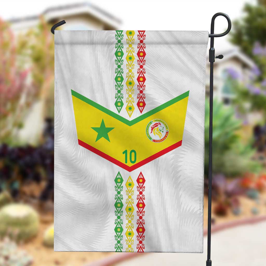 Custom Senegal Football Garden Flag Tricolor African Stripes Motif Sporty Style - African Pride