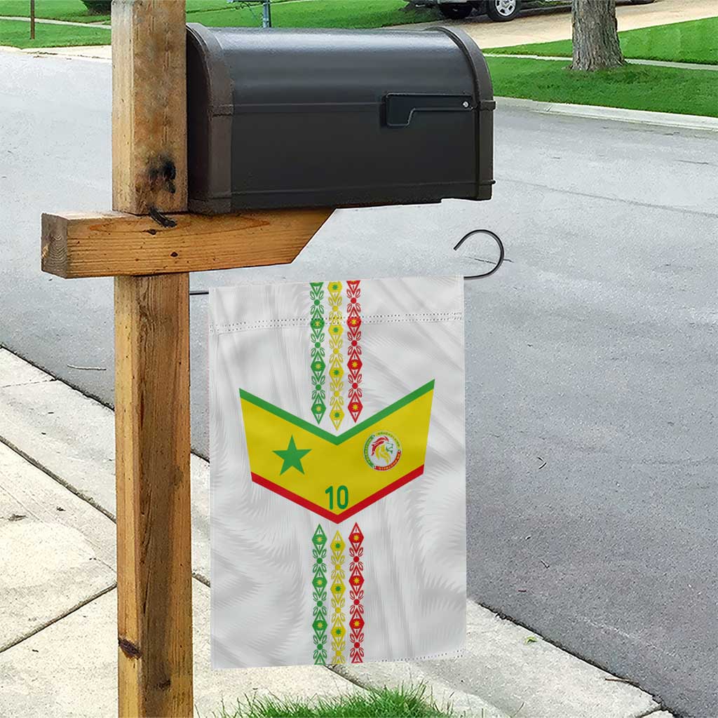 Custom Senegal Football Garden Flag Tricolor African Stripes Motif Sporty Style - African Pride