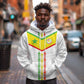 Custom Senegal Football Hoodie Tricolor African Stripes Motif Sporty Style - African Pride