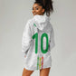 Custom Senegal Football Hoodie Dress Tricolor African Stripes Motif Sporty Style - African Pride