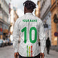 Custom Senegal Football Long Sleeve Button Shirt Tricolor African Stripes Motif Sporty Style - African Pride