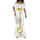 Custom Senegal Football Mermaid Dress Tricolor African Stripes Motif Sporty Style - African Pride