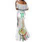 Custom Senegal Football Mermaid Dress Tricolor African Stripes Motif Sporty Style - African Pride
