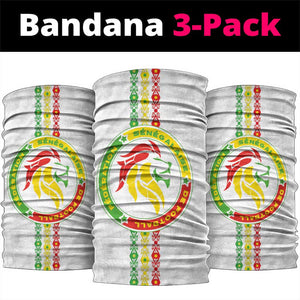 Senegal Football Neck Gaiter Tricolor African Stripes Motif Sporty Style - African Pride
