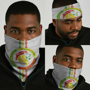 Senegal Football Neck Gaiter Tricolor African Stripes Motif Sporty Style - African Pride