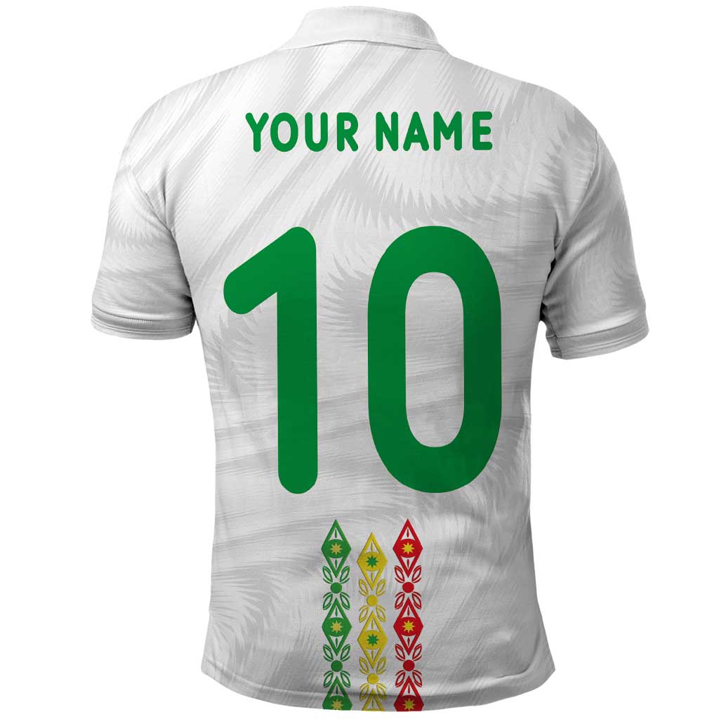 Custom Senegal Football Polo Shirt Tricolor African Stripes Motif Sporty Style - African Pride