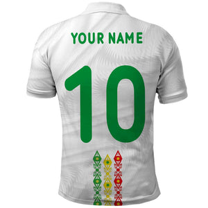 Custom Senegal Football Polo Shirt Tricolor African Stripes Motif Sporty Style - African Pride