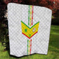 Custom Senegal Football Quilt Tricolor African Stripes Motif Sporty Style - African Pride