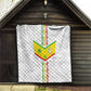 Custom Senegal Football Quilt Tricolor African Stripes Motif Sporty Style - African Pride