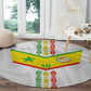 Custom Senegal Football Round Carpet Tricolor African Stripes Motif Sporty Style - African Pride