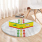 Custom Senegal Football Round Carpet Tricolor African Stripes Motif Sporty Style - African Pride