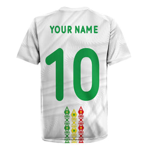 Custom Senegal Football Rugby Jersey Tricolor African Stripes Motif Sporty Style - African Pride