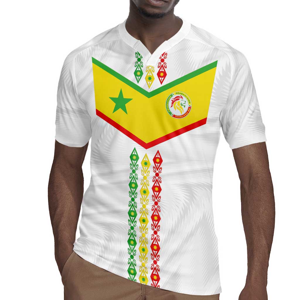 Custom Senegal Football Rugby Jersey Tricolor African Stripes Motif Sporty Style - African Pride