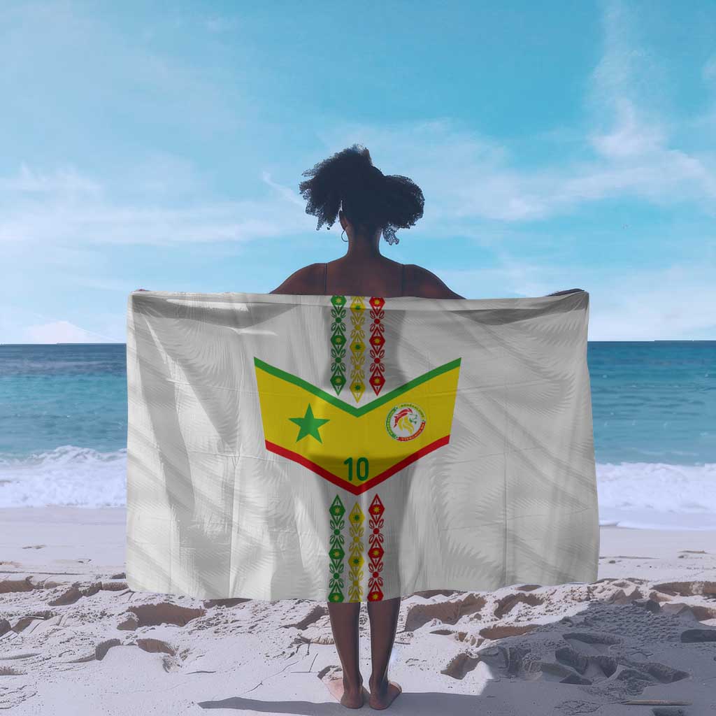 Custom Senegal Football Sarong Tricolor African Stripes Motif Sporty Style - African Pride