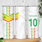 Custom Senegal Football Skinny Tumbler Tricolor African Stripes Motif Sporty Style - African Pride