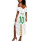 Custom Senegal Football Summer Maxi Dress Tricolor African Stripes Motif Sporty Style - African Pride
