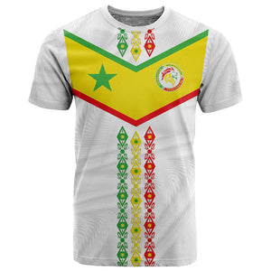 Custom Senegal Football T shirt Tricolor African Stripes Motif Sporty Style - African Pride