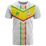 Custom Senegal Football T shirt Tricolor African Stripes Motif Sporty Style - African Pride