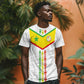 Custom Senegal Football T shirt Tricolor African Stripes Motif Sporty Style - African Pride