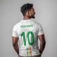 Custom Senegal Football T shirt Tricolor African Stripes Motif Sporty Style - African Pride
