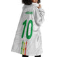 Custom Senegal Football Wearable Blanket Hoodie Tricolor African Stripes Motif Sporty Style - African Pride