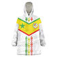 Custom Senegal Football Wearable Blanket Hoodie Tricolor African Stripes Motif Sporty Style - African Pride