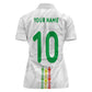 Custom Senegal Football Women Polo Shirt Tricolor African Stripes Motif Sporty Style - African Pride