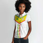 Custom Senegal Football Women Polo Shirt Tricolor African Stripes Motif Sporty Style - African Pride