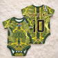 South Africa Rugby Custom Baby Onesie Springbok with King Protea Inspired by African Heritage