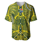 South Africa Rugby Custom Baseball Jersey Springbok with King Protea Inspired by African Heritage