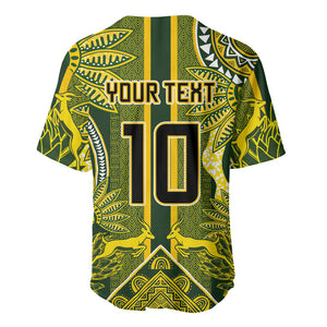 South Africa Rugby Custom Baseball Jersey Springbok with King Protea Inspired by African Heritage