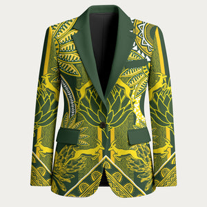 South Africa Rugby Custom Blazer Springbok with King Protea Inspired by African Heritage