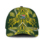 South Africa Rugby Classic Cap Springbok with King Protea Inspired by African Heritage