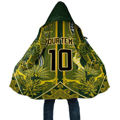 South Africa Rugby Custom Cloak Springbok with King Protea Inspired by African Heritage