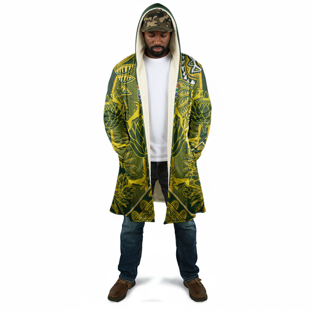South Africa Rugby Custom Cloak Springbok with King Protea Inspired by African Heritage