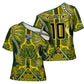 South Africa Rugby Custom Cross Shoulder Shirt Springbok with King Protea Inspired by African Heritage