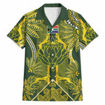 South Africa Rugby Custom Hawaiian Shirt Springbok with King Protea Inspired by African Heritage