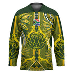 South Africa Rugby Custom Hockey Jersey Springbok with King Protea Inspired by African Heritage