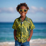 South Africa Rugby Custom Kid Hawaiian Shirt Springbok with King Protea Inspired by African Heritage