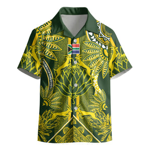 South Africa Rugby Custom Kid Hawaiian Shirt Springbok with King Protea Inspired by African Heritage