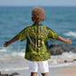 South Africa Rugby Custom Kid Hawaiian Shirt Springbok with King Protea Inspired by African Heritage