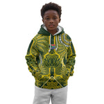 South Africa Rugby Custom Kid Hoodie Springbok with King Protea Inspired by African Heritage