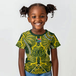South Africa Rugby Custom Kid T shirt Springbok with King Protea Inspired by African Heritage