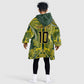 South Africa Rugby Custom Kid Wearable Blanket Hoodie Springbok with King Protea Inspired by African Heritage