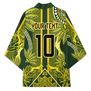 South Africa Rugby Custom Kimono Springbok with King Protea Inspired by African Heritage